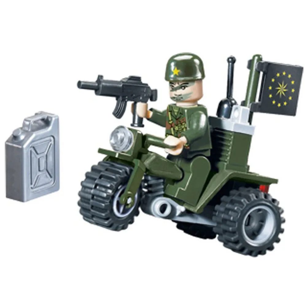 

802 City Series Three Rounds Of Motorcycle Soldiers Building Blocks Sets Bricks Model Kids Toys