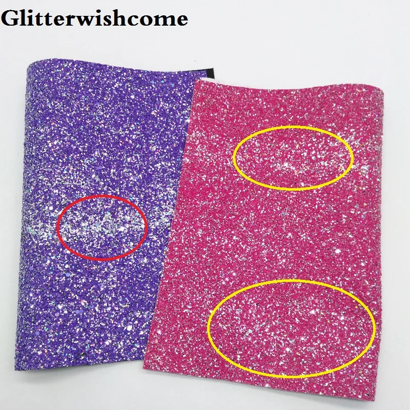 Glitterwishcome 30X134 см мини-рулон, блестящая ткань, винил для луков переливающийся с эффектом блестящей кожи Ткань Винил для луков, GM212