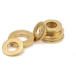10/50pcs M2 M2.5 M3 M4 M5 M6 M8 M10 M12 GB97 DIN125 Solid Brass Copper Flat Washer Plain Gasket Pad High Quality