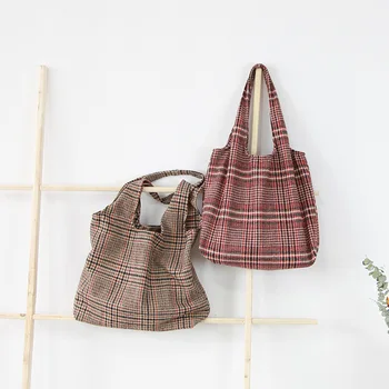 

Vintage Original Fashion Women Bag Portable Women's Large Capacity Tote Bags Woolen Shopping Bags Casual Simple Ladies Handbag