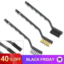 3 шт./лот мини-проволочная кисть Набор нейлон латунь нержавеющая сталь кисти для очистки промывки инструменты для рисования