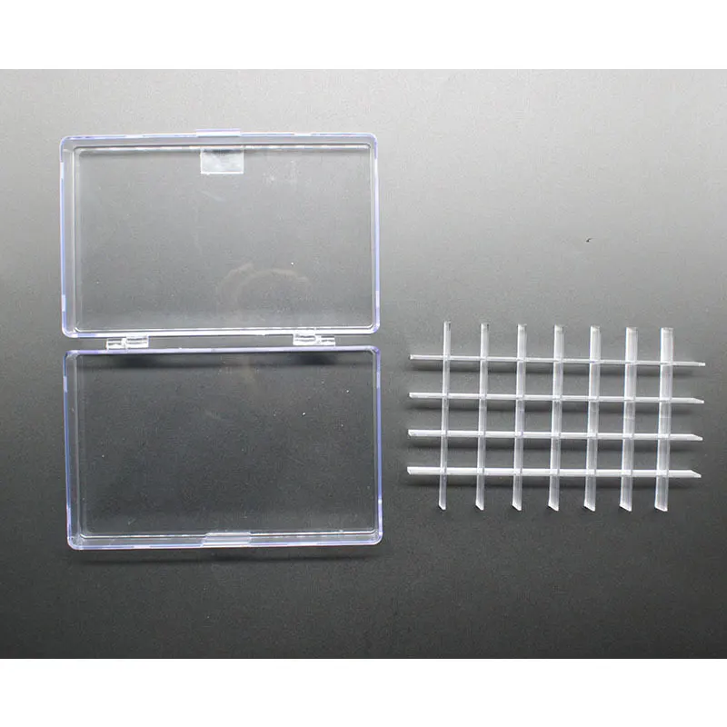 Empty 40 Grids Fixed Plastic Transparent Storage Organizer Case For Finger Sponge Daubers