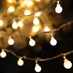 1.5M 3M 6M Cherry Balls LED Fairy String Lights Battery USB  Operated  Christmas Lights for Outdoor Room Garland Decoration