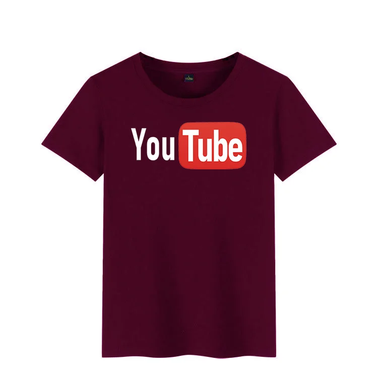 Новинка 2019 Повседневная футболка видео сайт youtube Hip хип хоп o образным вырезом