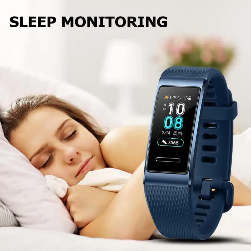 huawei Band 3 Pro gps смарт-браслет металлический Amoled 0,95 'цветной сенсорный экран плавать ход сердечного ритма сенсор сна nfc-браслет