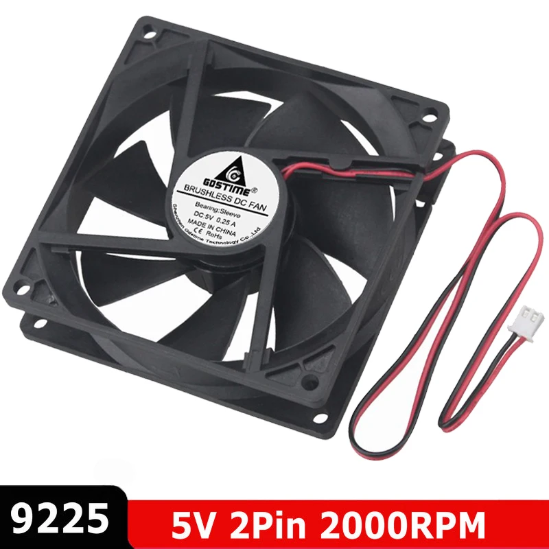 100 Gdstime 9cm 90mm 92mm DC 5V 2 92x92x25mm 9225 PC 