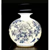 Jingdezhen Ceramic New Chinese Peony Flower Vase Blue And White Porcelain Ornaments Lliving Room Fine Bone China Vase Decoration 1