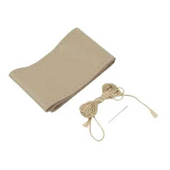 

DIY Genuine Leather Car Auto Steering Wheel Cover With Needles And Thread
