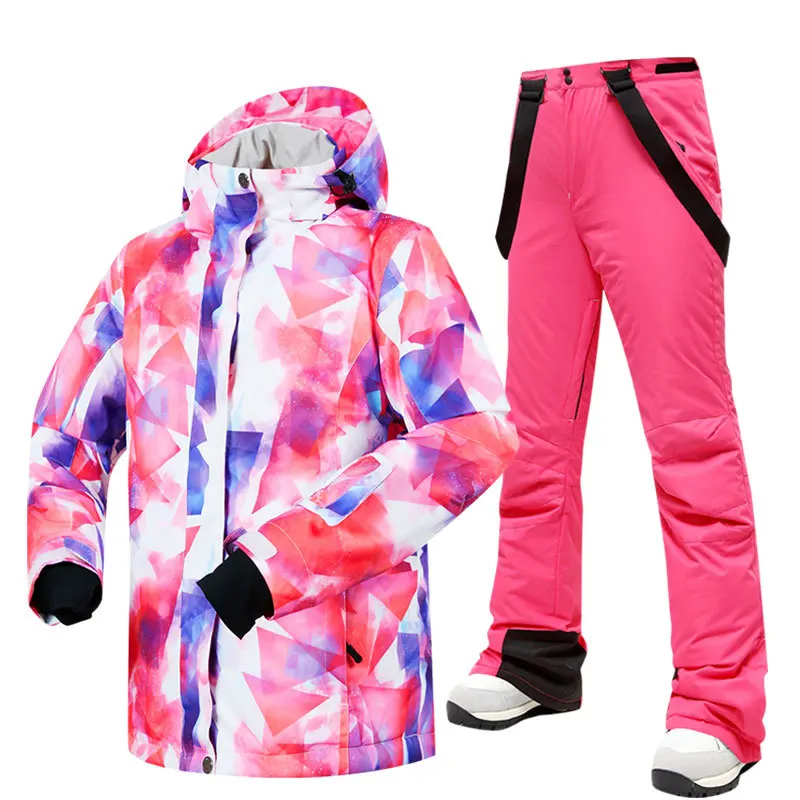 30 температурный лыжный костюм для женщин, брендовая зимняя ветрозащитная Водонепроницаемая теплая зимняя куртка и штаны, брендовая куртка для сноуборда