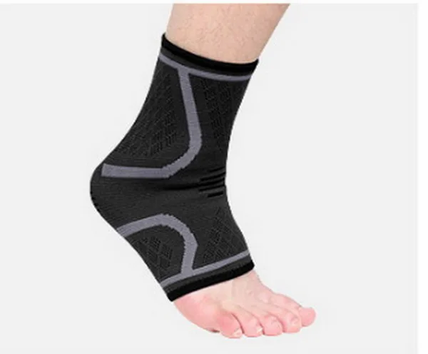 2Pcs Elastic Knitted Sports Ankle Brace Support For Cycling Yoga Basketball Run Volleyball Men Women Foot Joint Ankle Protector - Цвет: black gray
