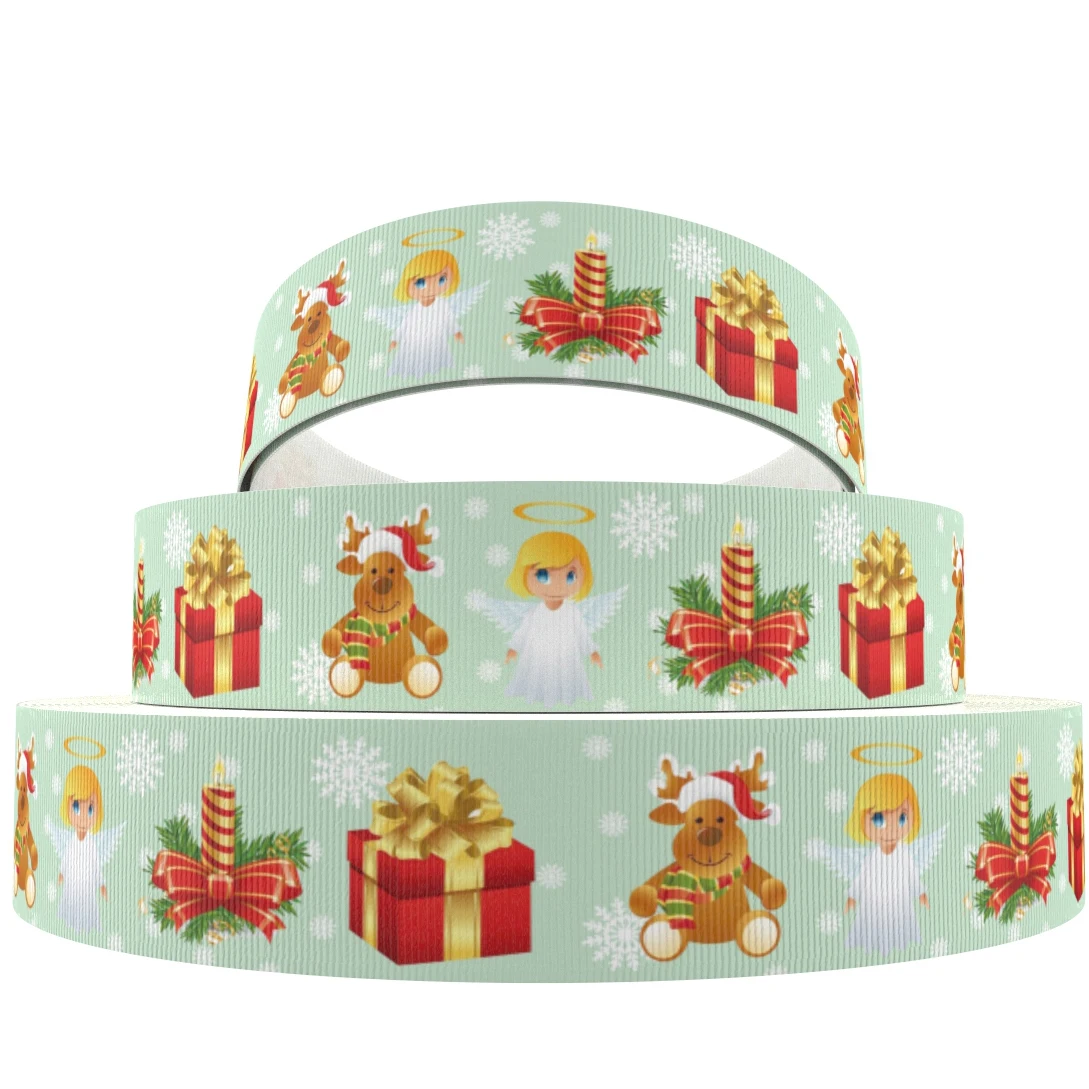 David accessories " 75 мм 50 ярдов/лот Рождественская лента из поплина DIY лук украшение дома подарочная упаковка ленточный материал, 50Yc7585