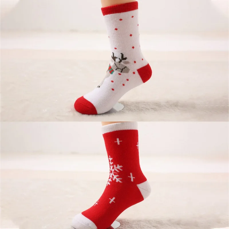 Осень-зима, рождественский подарок, Детские хлопковые теплые толстые носки-тапочки милые носки с рисунками для маленьких мальчиков и девочек Лидер продаж