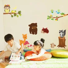 Zhen hong XL8119 [Joy маленькие животные съемные наклейки на стену ПВХ гиалиновая мембрана напрямую от производителя продажи