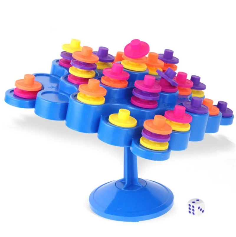 Balance Top Tower Children Intelligence Parent And Child Multi-seat Interactive Bricks Pro Table Game Children'S Educational Toy