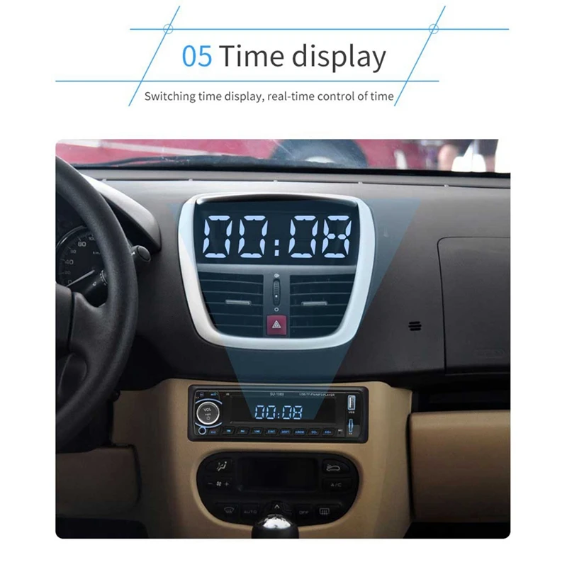12V автомобиль радио Bluetooth стерео Mp3 плеер Fm Радио Вход Aux Usb автомобильное радио плеер Su-1089