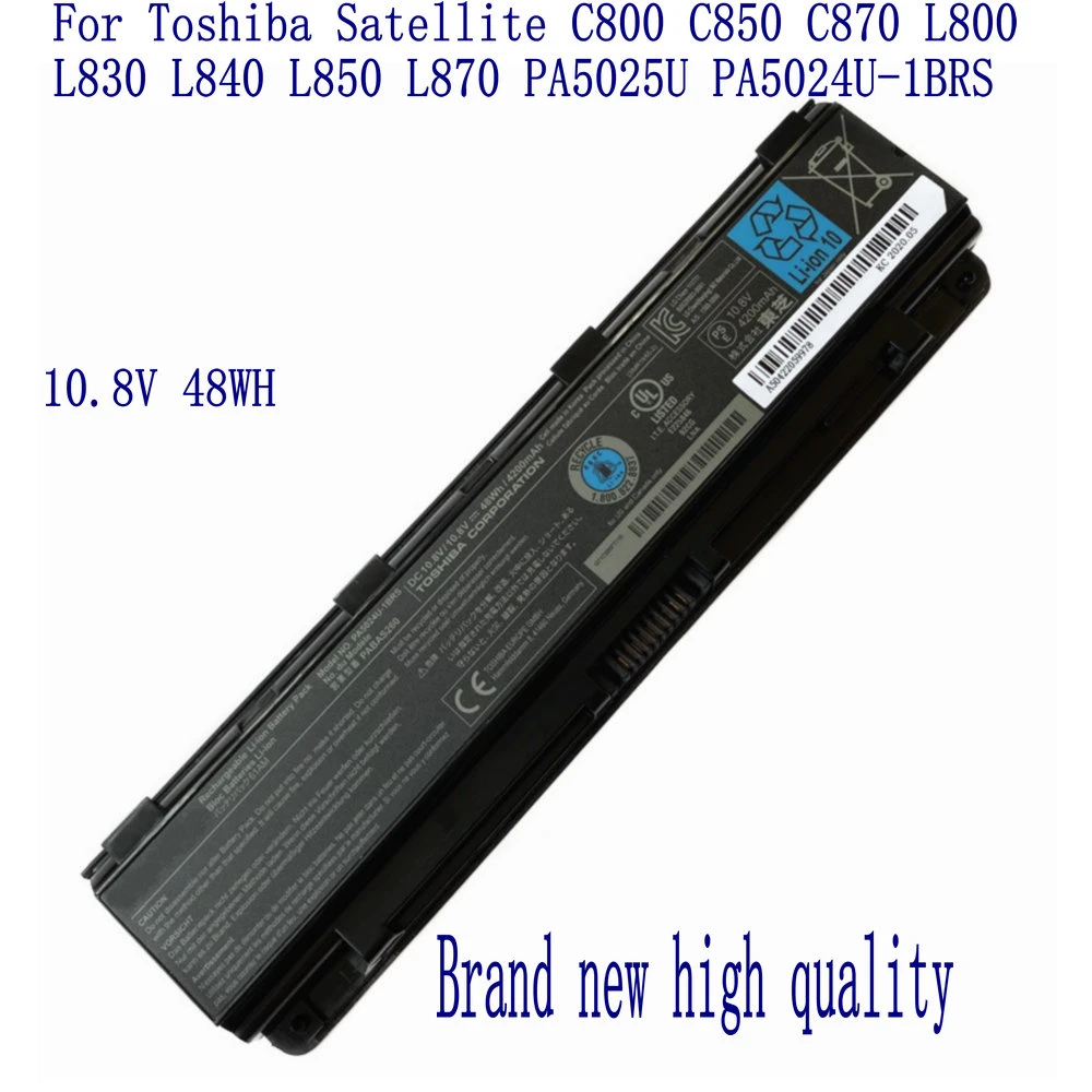10.8V Brand new 4200mAh/48WH PABAS260 battery For Toshiba C800 C850 C870  L800 L830 L840 L850 L870 PA5025U PA5024U 1BRS Laptop|Laptop Batteries| -  AliExpress