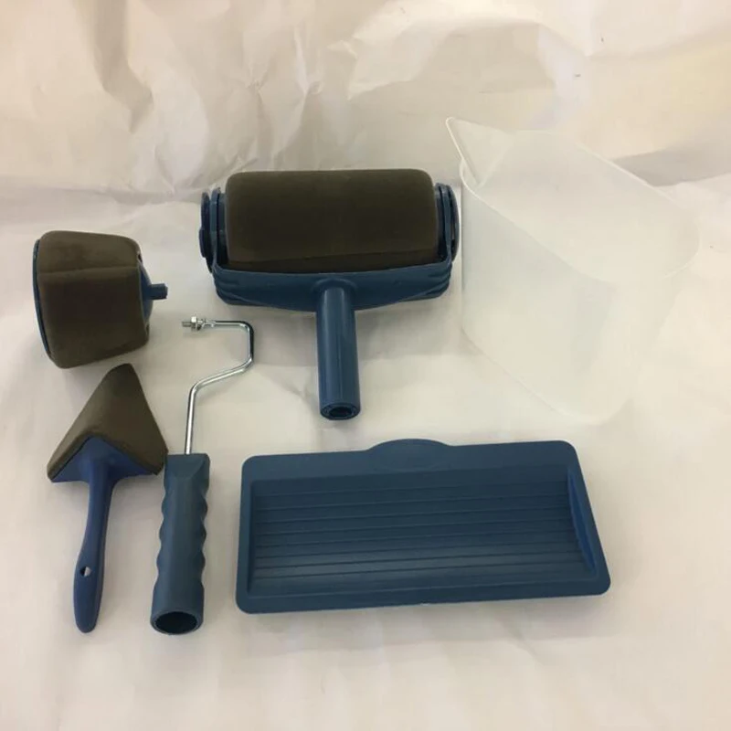 Five-piece set Роликовый Тип винтовой стержень многофункциональная краска роликовый набор кистей краски ing принадлежности для обработки стен краски приложения - Цвет: Five-piece set