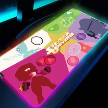 Aliexpress - Artistic Color RGB LED Gaming Keyboard Pad Large Mouse Pad Computer Mausepad XXXl Backlight Pad for Genshin Impact Mause 30x60cm