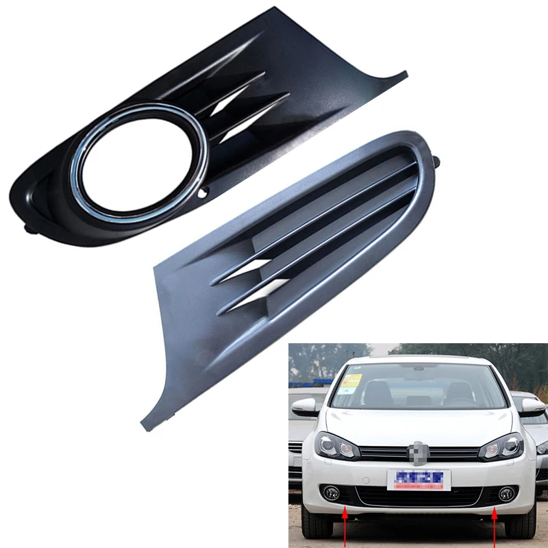 

Auto Front Left Right Bumper Fog Light Lamp Grill for VW GOLF MK6 2009 2010 2011 2012 5K0853665 5K0853666