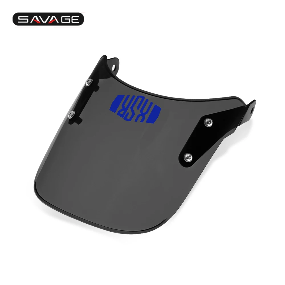 Ветровое стекло Pare-brise для YAMAHA XSR 155 250 300 700 900- аксессуары для мотоциклов ветровые стекла ветровые дефлекторы дымовой логотип - Цвет: Синий
