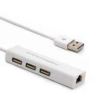 Usb-хаб высокоскоростной USB для передачи данных RJ45 Ethernet сетевой адаптер карта 3 порта USB 2,0 концентратор для ПК Macbook Windows