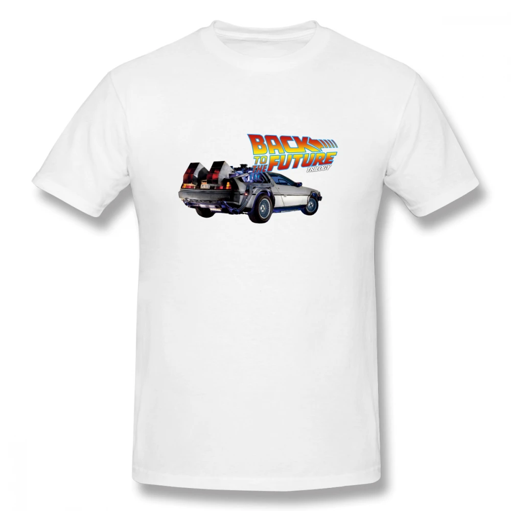 

Summer Men's Basic Short Sleeve T-Shirt Casual Cotton Back To The Future Delorean Time printing t shirt men tee shirt 4XL 5XL