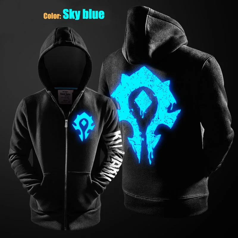 World of Warcraft sudadera con capucha estampada luminosa moda otono DOTA tribal league chaqueta deportiva traje de cosplay