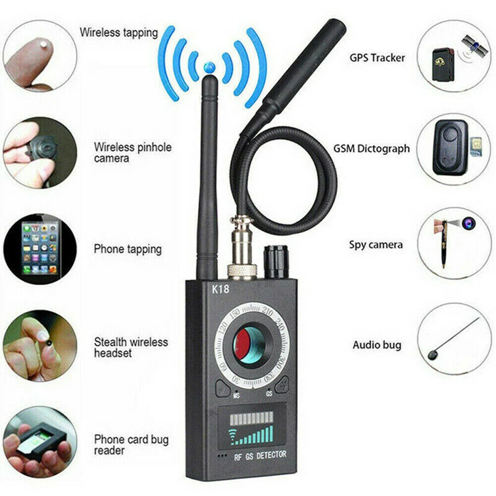 Anti-Spy Hidden Camera Detector RF Signal Bug GPS GMS Finder Tracker Scanner  Locator Protect Security 4