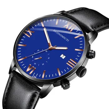 

New Fashion Casual Men Watches Hot Sale Personality Simple Quartz Wrist Watch Men Black Leather Luminous Watch Relogio Masculino