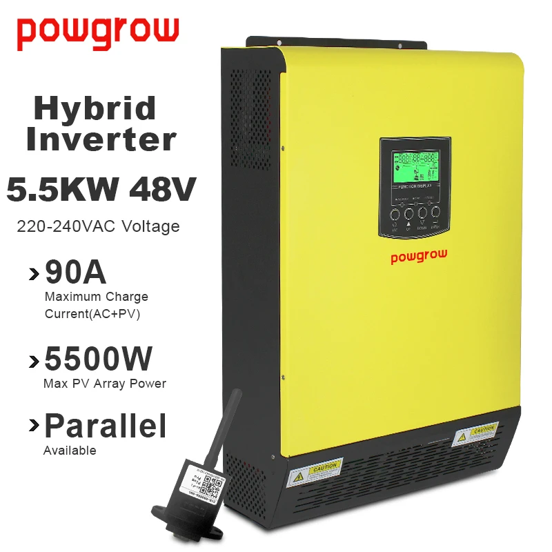 Hybrid Solar inverter 5500W 48V 220V High PV Input 450Vdc MPPT Charger 90A Battery Grid Tied Inverter With WiFi | Обустройство дома
