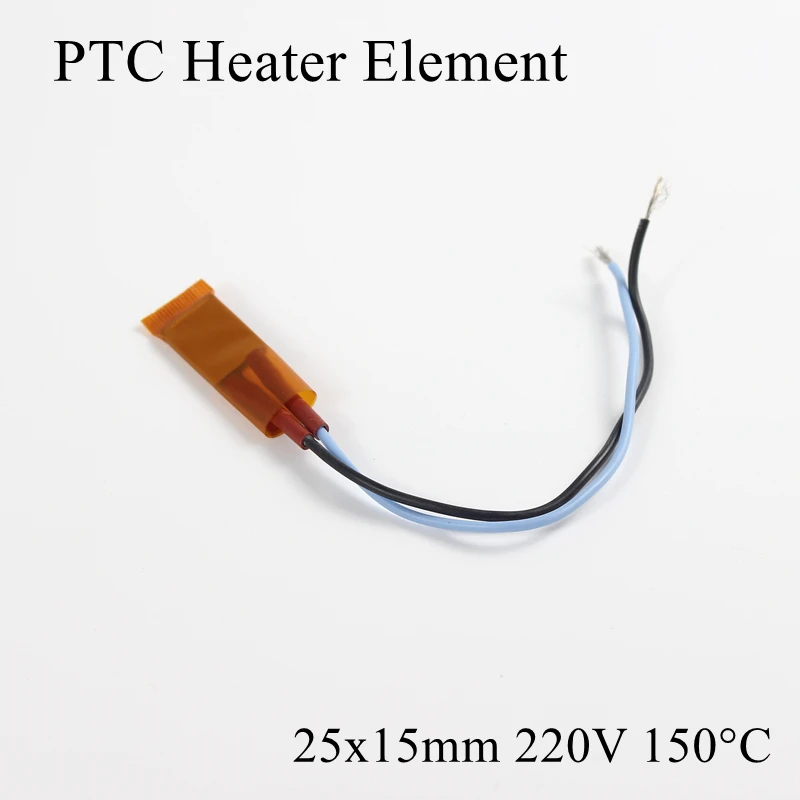 

1pc 25x15mm 220V 150 Degree Celsius PTC Heater Element Constant Thermostat Insulated Thermistor Ceramic Air Heating Plate Chip