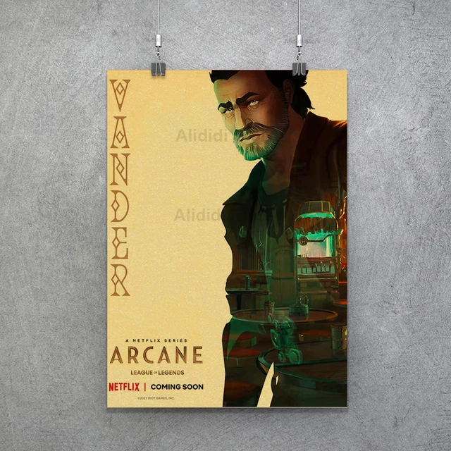 Popular TV Show Arcane Kraft Paper Poster Vi Viktor Jayce Jinx Home Decor Study Bedroom Bar Cafe Wall Paintings Stickers Posters Poster