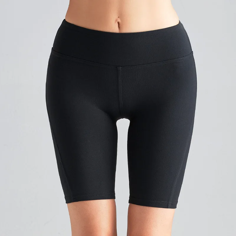 Новые стильные леггинсы с высокой талией, эластичные шорты для бега, короткие Леггинсы для йоги, штаны персикового цвета, женские спортивные штаны