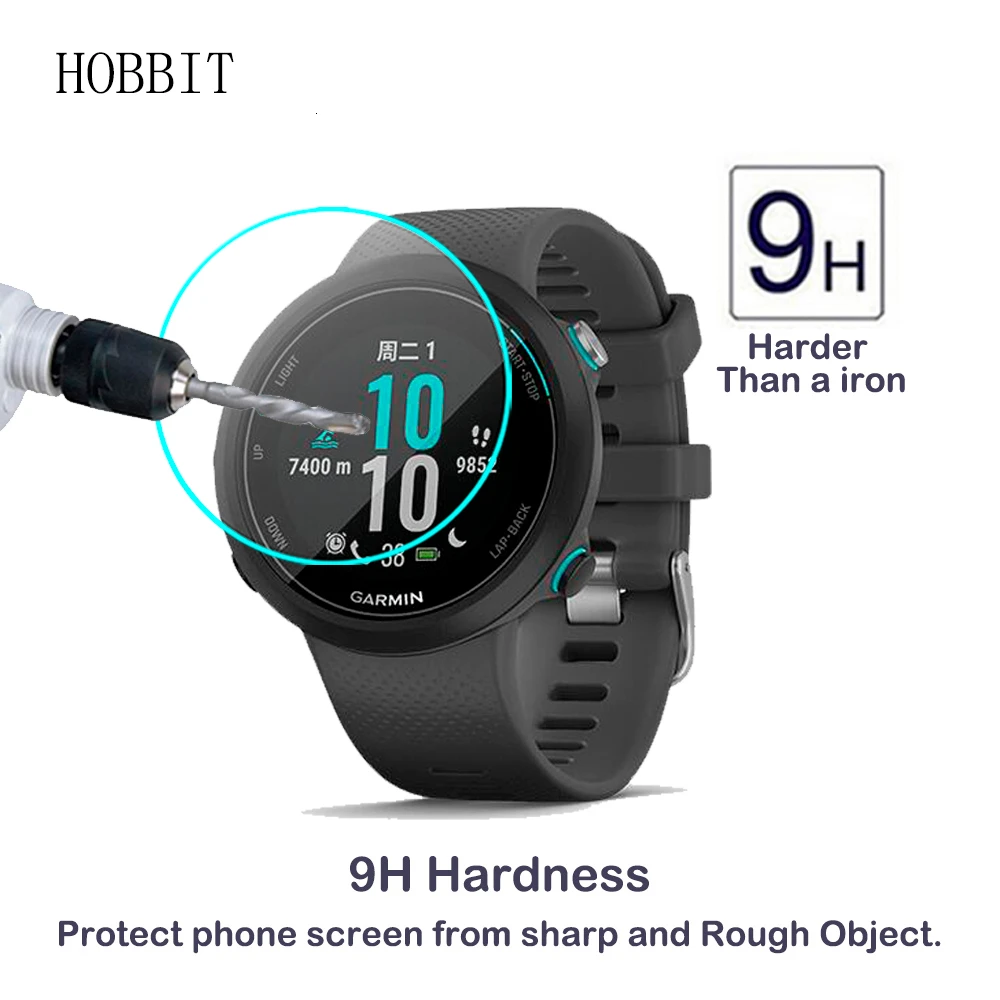 2 шт. 2.5D с уровнем твердости 9H закаленное Стекло для Garmin Плавание 2 gps Смарт-часы HD Прозрачная взрывоустойчивая защитная пленка Анти-Царапины Стекло Экран протектор