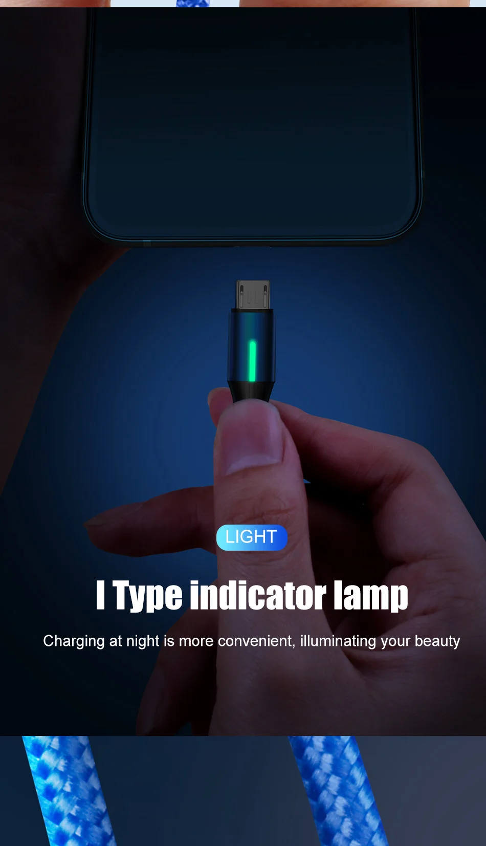 Светодиодный кабель Micro USB для быстрой зарядки samsung J5 A5 A7 Xiaomi LG, кабель USB Microusb для зарядки и передачи данных на базе Android