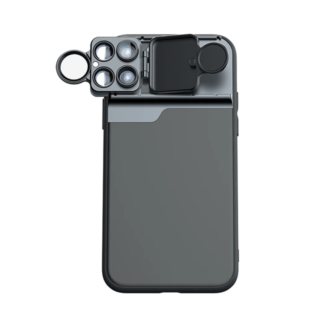 Объектив камеры для iPhone 7 8 Plus XR X XS 11 Pro MAX 6 в 1 чехол телефона рыбий глаз