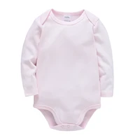Bébé filles vêtements Body costume nouveau-né infantile garçons barboteuse infantile à manches longues été rouge combinaison coton couleur unie pyjama Bebe 4