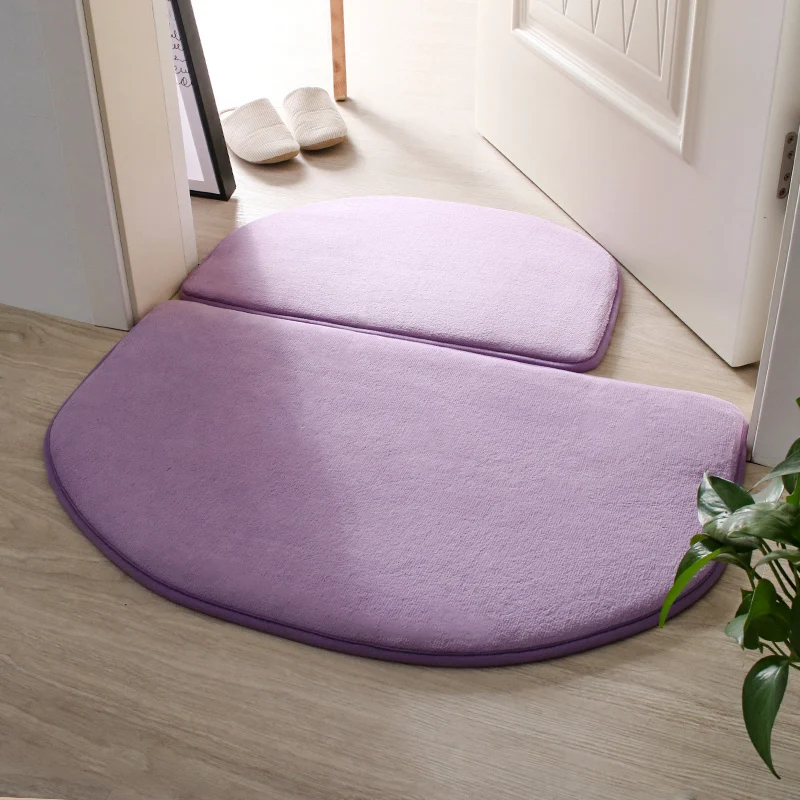 Thincken напольный коврик 2 шт./компл. полукруглый коврик для ванной комнаты коврик для гостиной Нескользящие Коврики для кухни плотный коврик для спальни