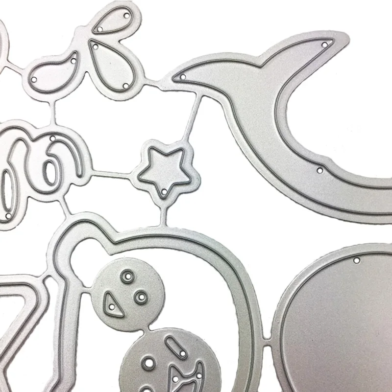 Happymems карточные штампы для резки с изображением звезды океана для маленьких мальчиков металлические режущие штампы DIY ремесла украшения дома Скрапбукинг серебряные вырезы