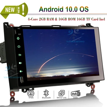 

9" Android 10.0 Autoradio Bluetooth Car Stereo GPS DSP for Mercedes Benz A/B Class W169 W245 Sprinter Viano Vito DAB+ CarPlay+