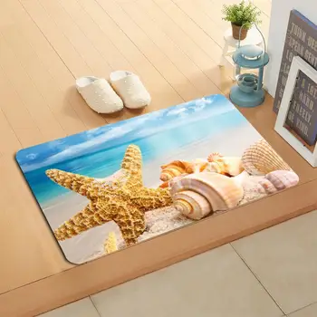 

Custom summer-beach Doormat Home Decor Door mat Floor Mat Bath Mats foot pad#20-05-19-59