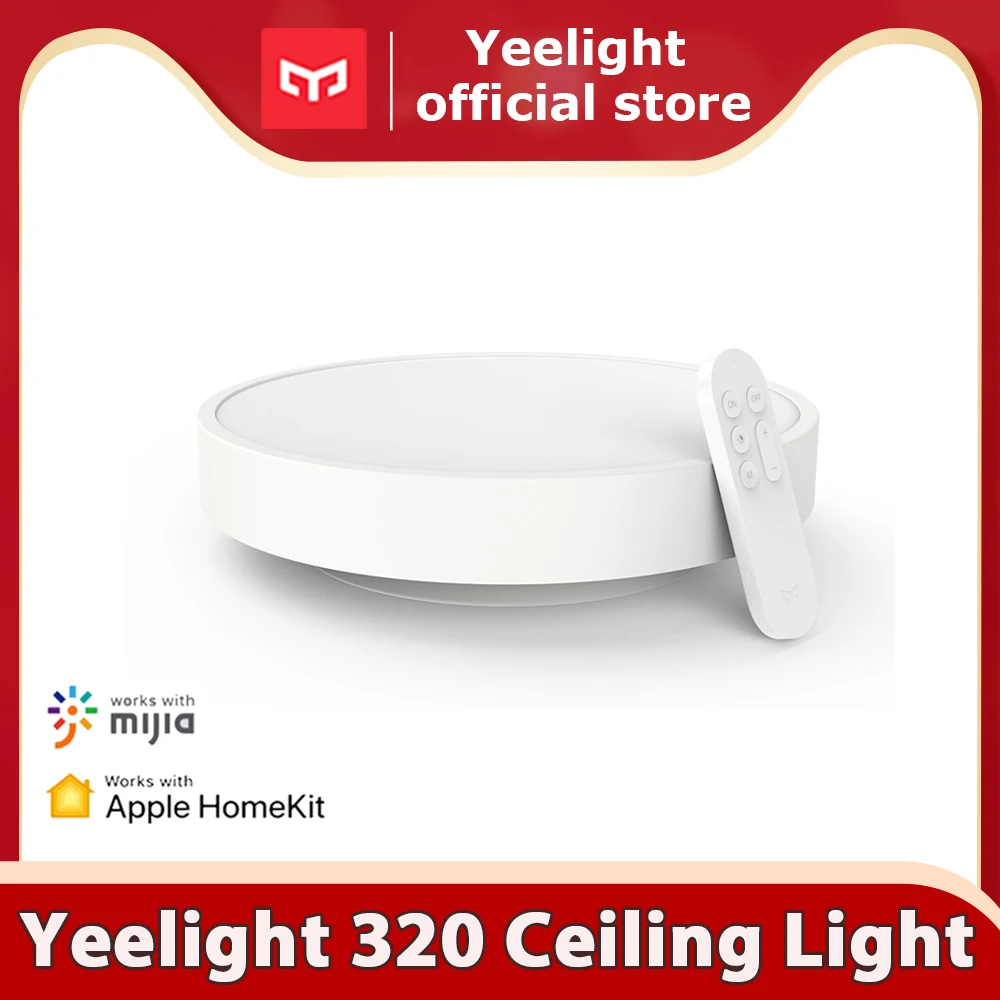 US $129.01 Yeelight 320 Upgraded Version Smart LED Ceiling Light Adjustable Brightness Voice Intelligent Control Work With Apple Homekit