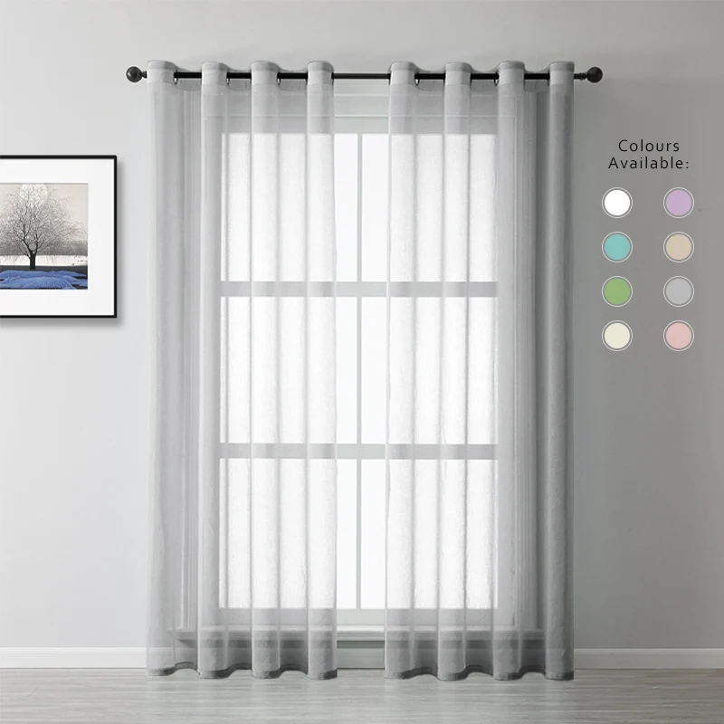 Tulle Curtains for Living Room Solid Color Modern Window Voile Curtains for Bedroom Kitchen Window Blinds Home Decoration Tulle
