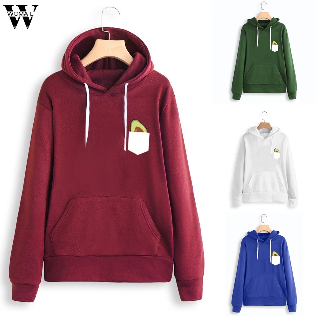 

Womail Sweatshirts Winter Large size Women Print soft Pocket Hoodie Sweatshirt Fashion high quality Sweatshirt Pullover