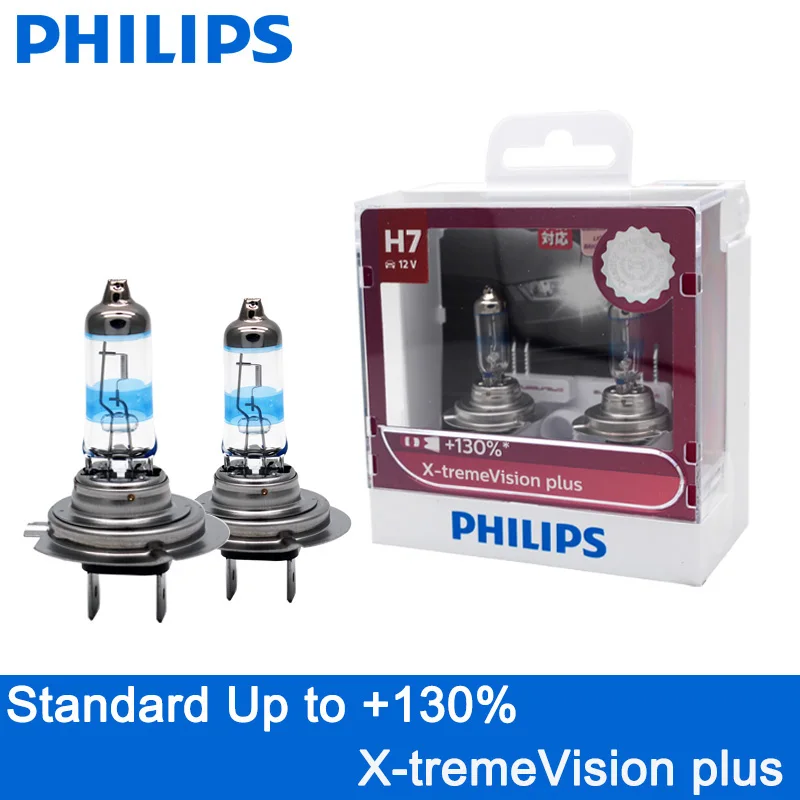 2X Philips H7 12V 55W X-treme Vision Plus Xenon Белый светильник галогенные головные фары 130% ярче
