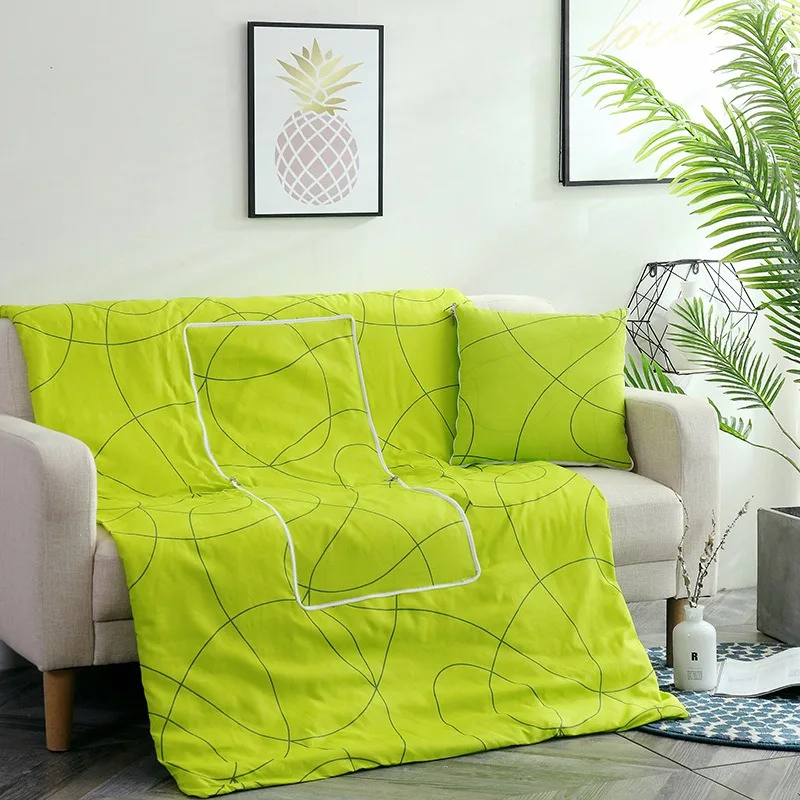 

Hot Sale Napping Pillow Sleeping Pillow Chair Cushion 2 In 1 Cushion Blanket Sofa Cushion Throw Pillow Quilt for Office Foldable