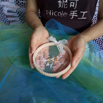 Свадебные аксессуары ручной работы кольцо Коробка кольцо творческие свадебные ремесла - Цвет: diameter 13cm