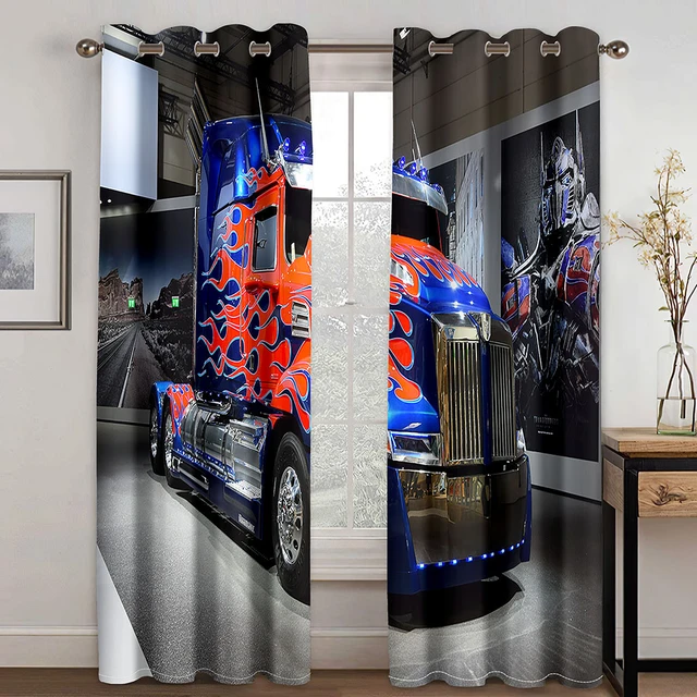 3D Printing Racing Car Window Curtain Kids Bedroom Living Room Racing Car  Blackout Curtain Insulated Drapes Decor カーテン - AliExpress