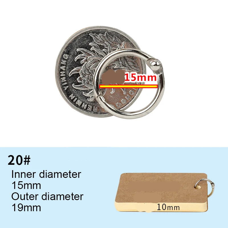 15mm sliver 5 шт. металлические кольца для ноутбуков, Золотое шарнирное кольцо, Школьное свободное кольцо с листьями, кольцевые обручи для скрапбукинга, альбом, Офисная прищепка, кольцо - Цвет: 15mm sliver
