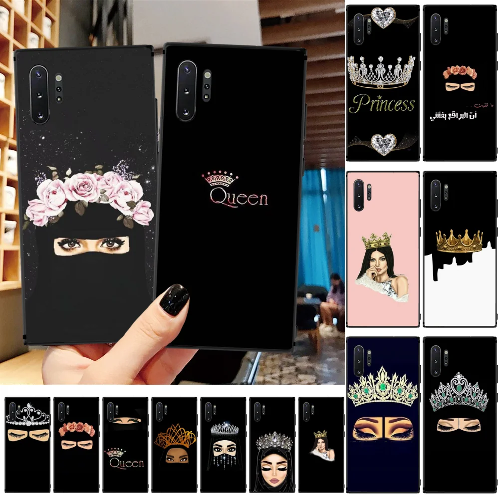 BaweiTE арабский хиджаб девушка Королева Корона чехол для телефона Samsung A50 S10 Plus S10E Note9